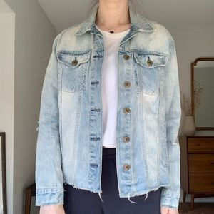 Pistola Distressed Light-Wash Denim Jacket